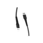 Töltő és adatkábel Type-C/Lightning csatlakozóval 1 méter 3A PD 18W Borofone BU21 Dragon fekete