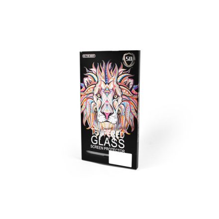 Karc és ütésálló üvegfólia fekete szélekkel iPhone 12 Pro Max 5D Colorful Premium