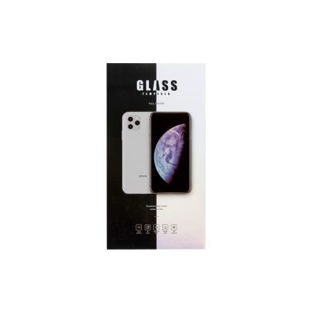 Karc és ütésálló üvegfólia fekete kerettel iPhone 12 Pro Max AM 10D