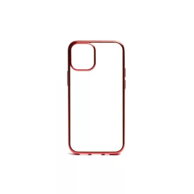   TPU műanyag tok átlátszó hátlappal iPhone 12 Pro Max Usams Kingdom BH617 piros szélekkel