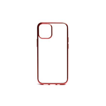 TPU műanyag tok átlátszó hátlappal iPhone 12 Pro Max Usams Kingdom BH617 piros szélekkel