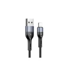 Töltő és adatkábel Lightning csatlakozóval 2A 1 méter Usams SJ448 U55 fekete