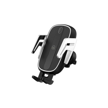 Szellőzőrácsra rögzíthető automata wireless töltős autós telefontartó Usams CD100 ekete