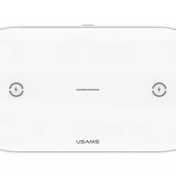   Usams CD120 Dual Wireless Telefon / Airpods Töltő 10W fehér