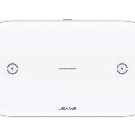 Usams CD120 Dual Wireless Telefon / Airpods Töltő 10W Fehér