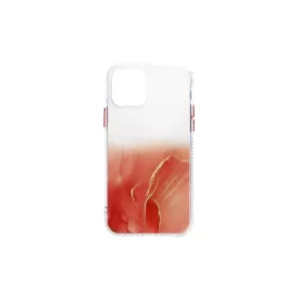 Márványmintás telefontok iPhone 12 Mini piros