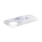 Márványmintás TPU szélű PC telefontok iPhone 12 Mini szürke