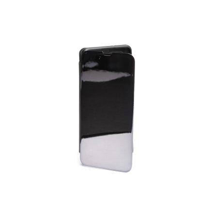 Clear view Samsung Galaxy A42 5G oldalra nyíló tok fekete