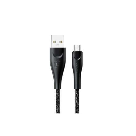 Töltő és adatkábel USB/Micro-USB csatlakozóval 2.4A 3 méter Usams U41 SJ399 fekete