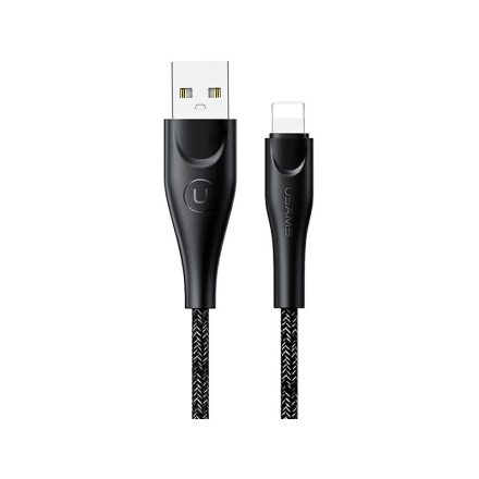 Töltő és adatkábel Lightning csatlakozóval 2A 1 méter Usams U41 SJ391 fekete