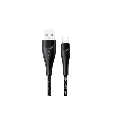 Töltő és adatkábel Lightning csatlakozóval 2A 1 méter Usams U41 SJ391 fekete