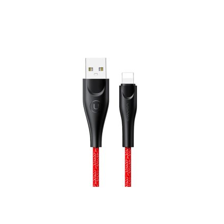 Töltő és adatkábel Lightning csatlakozóval 2A 1 méter Usams U41 SJ391 piros