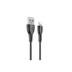 Töltő és adatkábel Lightning csatlakozóval 2.4A 1 méter Borofone BX51 Triumph fekete