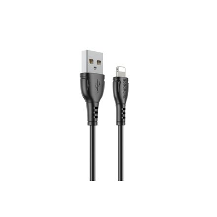 Töltő és adatkábel Lightning csatlakozóval 2.4A 1 méter Borofone BX51 Triumph fekete