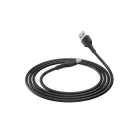 Töltő és adatkábel Lightning csatlakozóval 2.4A 1 méter Borofone BX51 Triumph fekete