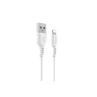 Töltő és adatkábel Lightning csatlakozóval 2.4A 1 méter Borofone BX51 Triumph fehér