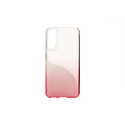 Színátmenetes Csillogós TPU Tok Samsung Galaxy S21 Piros