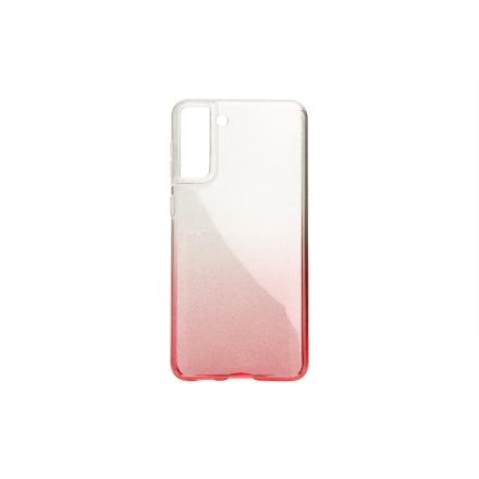 Színátmenetes csillogós TPU telefontok Samsung Galaxy S21 Plus piros