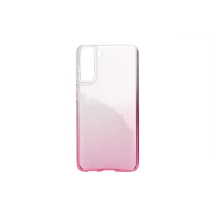Színátmenetes csillogós TPU telefontok Samsung Galaxy S21 Plus pink