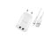 Dupla USB portos hálózati töltő 2.1A + Lightning Kábel 1 méter Borofone BN2 fehér