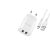 Dupla USB portos hálózati töltő 2.1A + Micro-USB Kábel 1 méter Borofone BN2 fehér