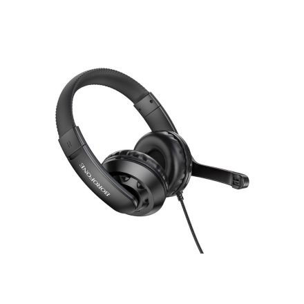 Vezetékes fejhallgató, headset 3,5 mm-es Jack csatlakozóval Borofone BO102 Gaming fekete