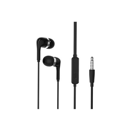Vezetékes fülhallgató, headset 3,5 mm-es Jack csatlakozóval YooUp E01 fekete