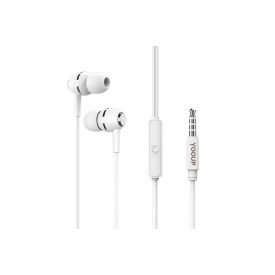   Vezetékes fülhallgató, headset 3,5 mm-es Jack csatlakozóval YooUp E02 Acura fehér