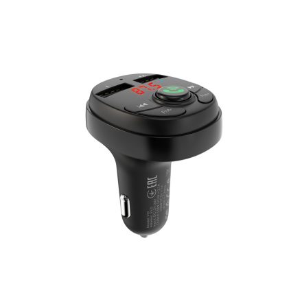 Szivargyújtós töltő + FM transmitter YooUp V01 Music Joy fekete