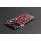 Mintás TPU telefontok Lips iPhone 12/12 Pro YooUp fekete