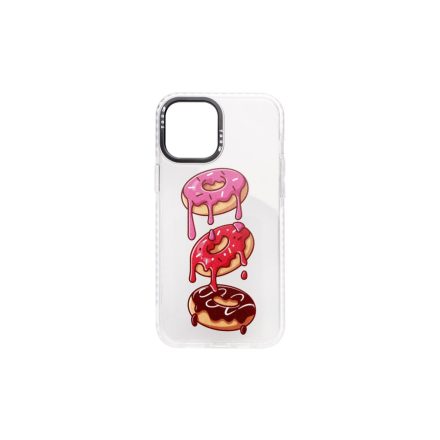 Mintás TPU telefontok Donut iPhone 12 Pro Max YooUp fekete