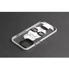 Mintás TPU telefontok Girl Black iPhone 12/12 Pro YooUp fehér