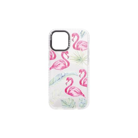 Mintás TPU telefontok Flamingó iPhone 12 Mini YooUp fehér