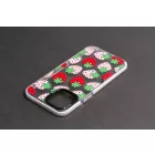 YooUp iPhone 11 Pro Max Mintás Tok Strawberry fehér