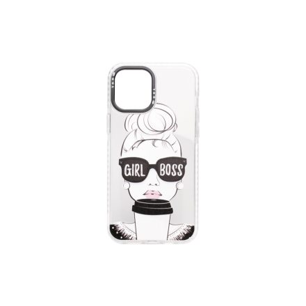 Mintás TPU telefontok Girl Black iPhone 11 Pro YooUp fehér