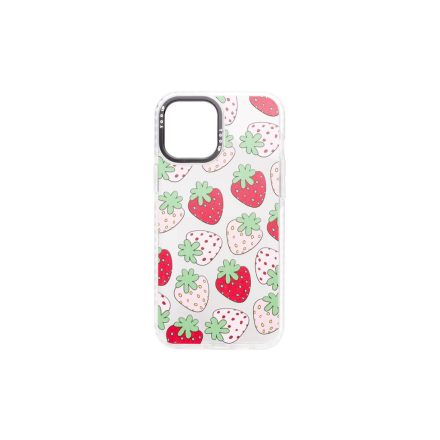 Mintás TPU telefontok Strawberry iPhone 11 Pro YooUp fehér