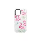 Mintás TPU telefontok Flamingó iPhone 11 Pro YooUp fehér