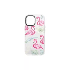 Mintás TPU telefontok Flamingó iPhone 11 Pro YooUp fehér