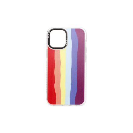 Mintás TPU telefontok Rainbow iPhone 11 Pro Max YooUp fehér