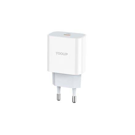 Type-C portos hálózati gyorstöltő PD 20W YooUp G02 Speedy fehér