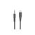 3.5 mm-es Jack/Type-C csatlakozós audiókábel 1 méter Borofone BL8 fekete