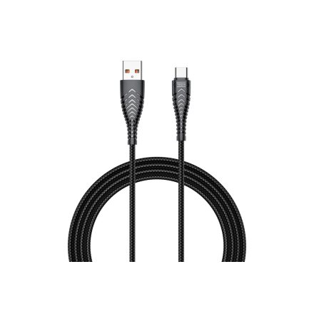 Töltő és adatkábel USB/Micro-USB csatlakozóval 2.4A 1.2 méter Veger V103 fekete