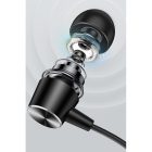 Vezetékes fülhallgató, headset 3,5 mm-es Jack csatlakozóval Usams SJ475 EP-42 fekete