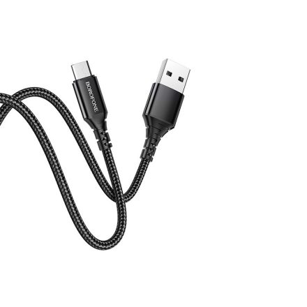Töltő és adatkábel USB/Micro-USB csatlakozóval 2.4A 1 méter Borofone BX54 Ultra Bright fekete