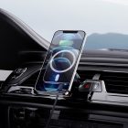 Szellőzőrácsra rögzíthető wireless mágneses autós telefontartó Borofone BH43 Experience fekete