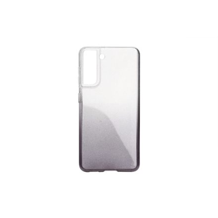 Színátmenetes csillogós TPU telefontok Samsung Galaxy S21 FE G990B fekete