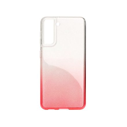 Színátmenetes csillogós TPU telefontok Samsung Galaxy S21 FE G990B piros