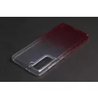 Színátmenetes csillogós TPU telefontok Samsung Galaxy S21 FE G990B piros