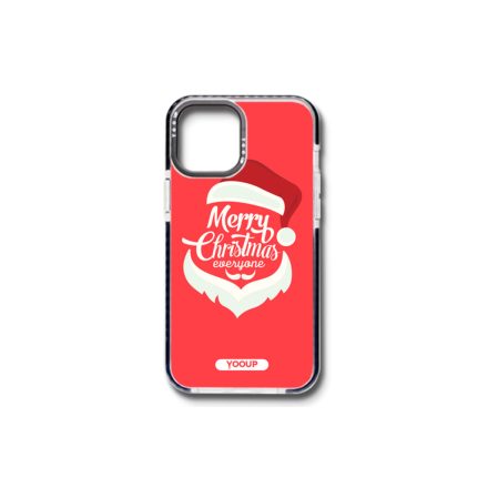 Mintás telefontok Mikulás iPhone 12 Mini YooUp fekete kerettel