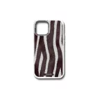 Mintás telefontok Zebra iPhone 12 Mini YooUp fehér kerettel